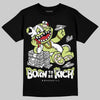 Jordan 5 “Luminous Green” DopeSkill T-Shirt Born To Be Rich Graphic Streetwear - Black