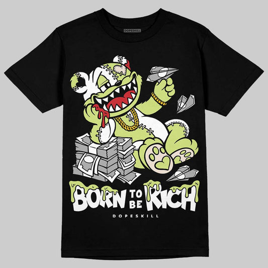 Jordan 5 “Luminous Green” DopeSkill T-Shirt Born To Be Rich Graphic Streetwear - Black