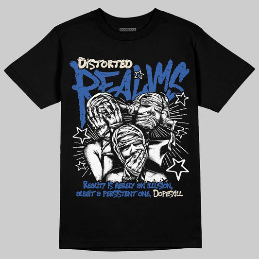 Jordan 1 Low Travis Scott x Fragment DopeSkill T-Shirt Distorted Realms Graphic Streetwear - Black
