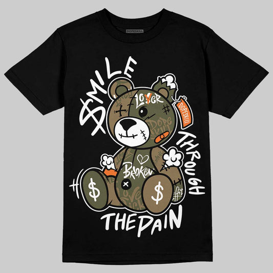 Adidas Samba OG Focus Olive Gum DopeSkill T-Shirt Smile Through The Pain Graphic Streetwear - black