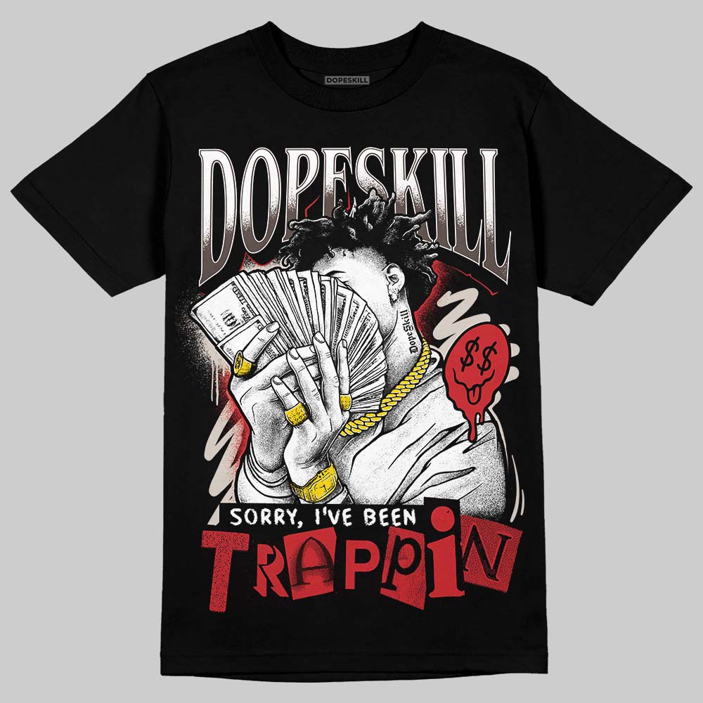 Adidas Samba OG Cloud White Better Scarlet Supplier Colour DopeSkill T-Shirt Sorry I've Been Trappin Graphic Streetwear - Black