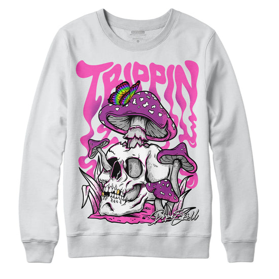 Jordan 4 GS “Hyper Violet” DopeSkill Sweatshirt Trippin Graphic Streetwear - White