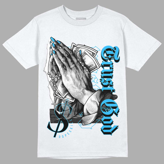 Jordan 2 Low "University Blue" DopeSkill T-Shirt Trust God Graphic Streetwear - White