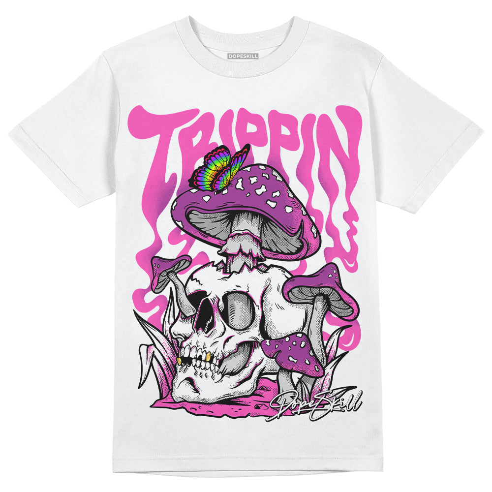 Jordan 4 GS “Hyper Violet” DopeSkill T-Shirt Trippin Graphic Streetwear - White