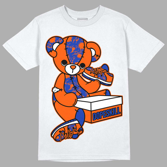 Dunk Low Futura Orange Blaze DopeSkill T-Shirt Sneakerhead BEAR Graphic Streetwear - WHite