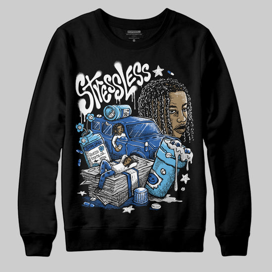 Jordan 12 “Blueberry” DopeSkill Sweatshirt Stressless Graphic Streetwear - Black