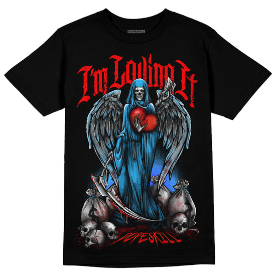 Jordan 2 Low "University Blue" DopeSkill T-Shirt New I'm Loving It Graphic Streetwear - Black