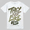 Jordan 3 “Medium Olive” aka “Family Affair” DopeSkill T-Shirt They Not Like Us Graphic Streetwear - White
