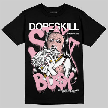 AMIRI White & Pink Stars Court Sneakers DopeSkill T-Shirt Stay It Busy Graphic Streetwear - Black