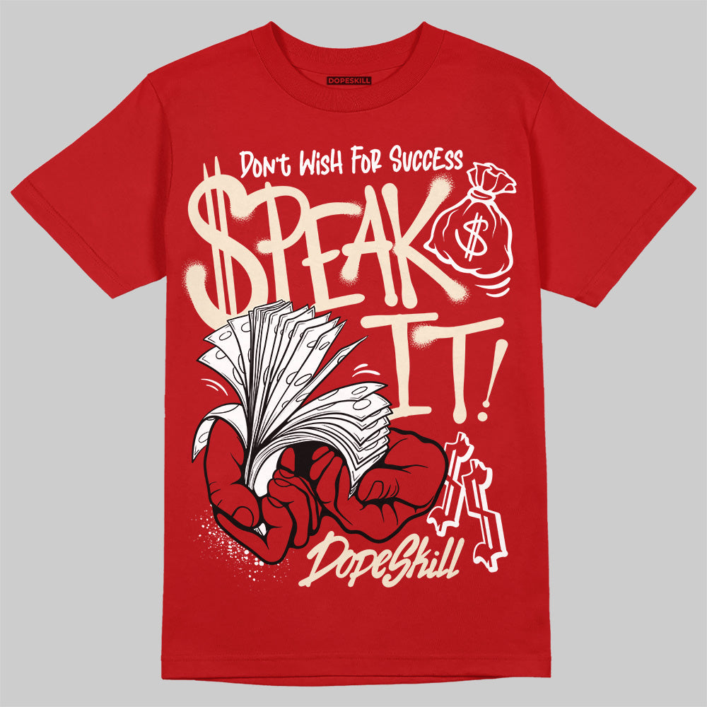 Jordan 1 Retro High OG Black Toe Reimagined DopeSkill T-Shirt Speak It Graphic Streetwear - Red