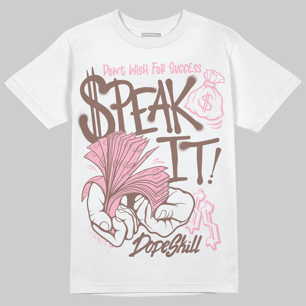 Adidas Campus 00s Dust Cargo Clear ‘Pink’ DopeSkill T-Shirt Speak It Graphic Streetwear - White