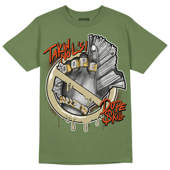 Olive Sneakers DopeSkill Olive T-shirt Takin No L's Graphic Streetwear