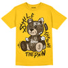 Yellow Sneakers DopeSkill Gold T-shirt Smile Through The Pain Graphic Streetwear