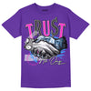 Dunk Low Championship Court Purple DopeSkill Purple T-shirt Trust No One Graphic Streetwear