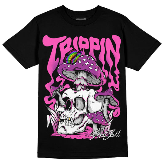 Jordan 4 GS “Hyper Violet” DopeSkill T-Shirt Trippin Graphic Streetwear - Black