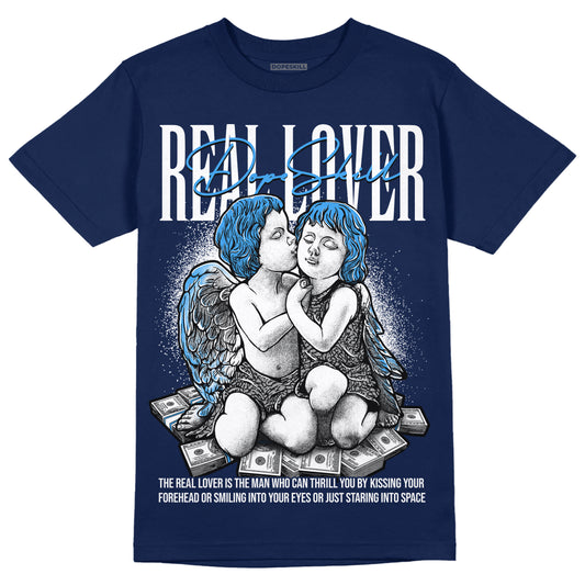 Jordan 3 "Midnight Navy" DopeSkill Navy T-shirt Real Lover Graphic Streetwear