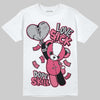 Balenciaga Runner White Fluo Pink DopeSkill T-Shirt Love Sick Graphic Streetwear - White 