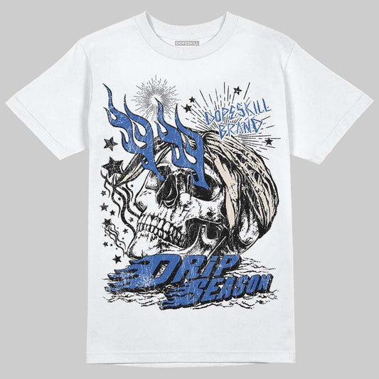 Jordan 1 Low Travis Scott x Fragment DopeSkill T-Shirt Drip Season Graphic Streetwear - White