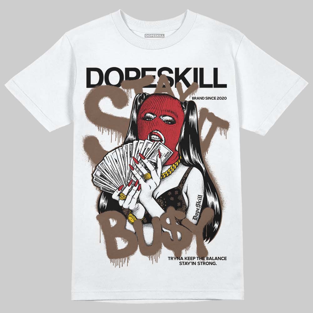 Jordan 9 'Olive' DopeSkill T-Shirt Stay It Busy Graphic Streetwear - White