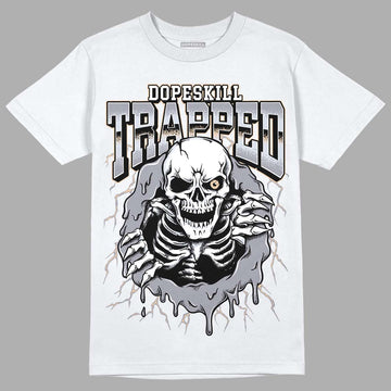 Jordan 4 Retro Frozen Moments DopeSkill T-Shirt Trapped Halloween Graphic Streetwear - White 