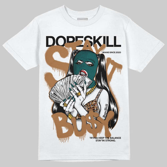 Adidas Samba OG Leopard Pack Collegiate Green DopeSkill T-Shirt Stay It Busy Graphic Streetwear - White