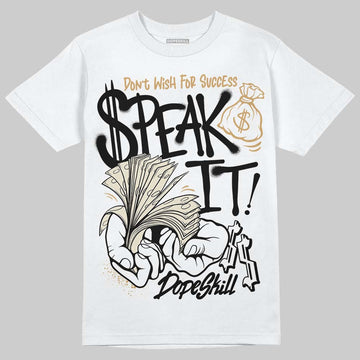 Jordan 5 Retro Reverse Metallic DopeSkill T-Shirt Speak It Graphic Streetwear - White