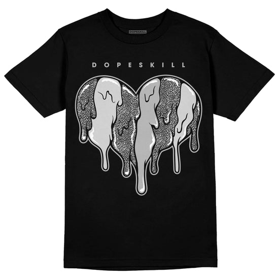 Jordan 3 “Off Noir” DopeSkill T-Shirt Slime Drip Heart Graphic Streetwear - Black