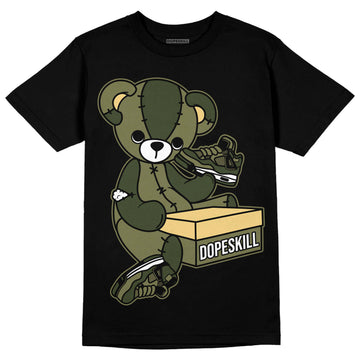 Jordan 4 Retro SE Craft Medium Olive DopeSkill T-Shirt Sneakerhead BEAR Graphic Streetwear - Black