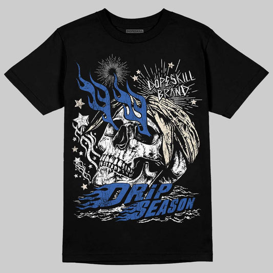 Jordan 1 Low Travis Scott x Fragment DopeSkill T-Shirt Drip Season Graphic Streetwear - Black