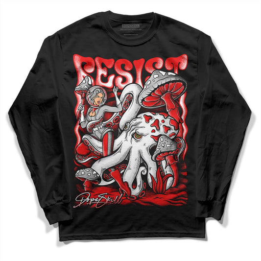 Jordan 12 “Cherry” DopeSkill Long Sleeve T-Shirt Resist Graphic Streetwear - Black