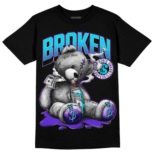 Jordan 6 "Aqua" DopeSkill T-Shirt Sick Bear Graphic Streetwear - Black 