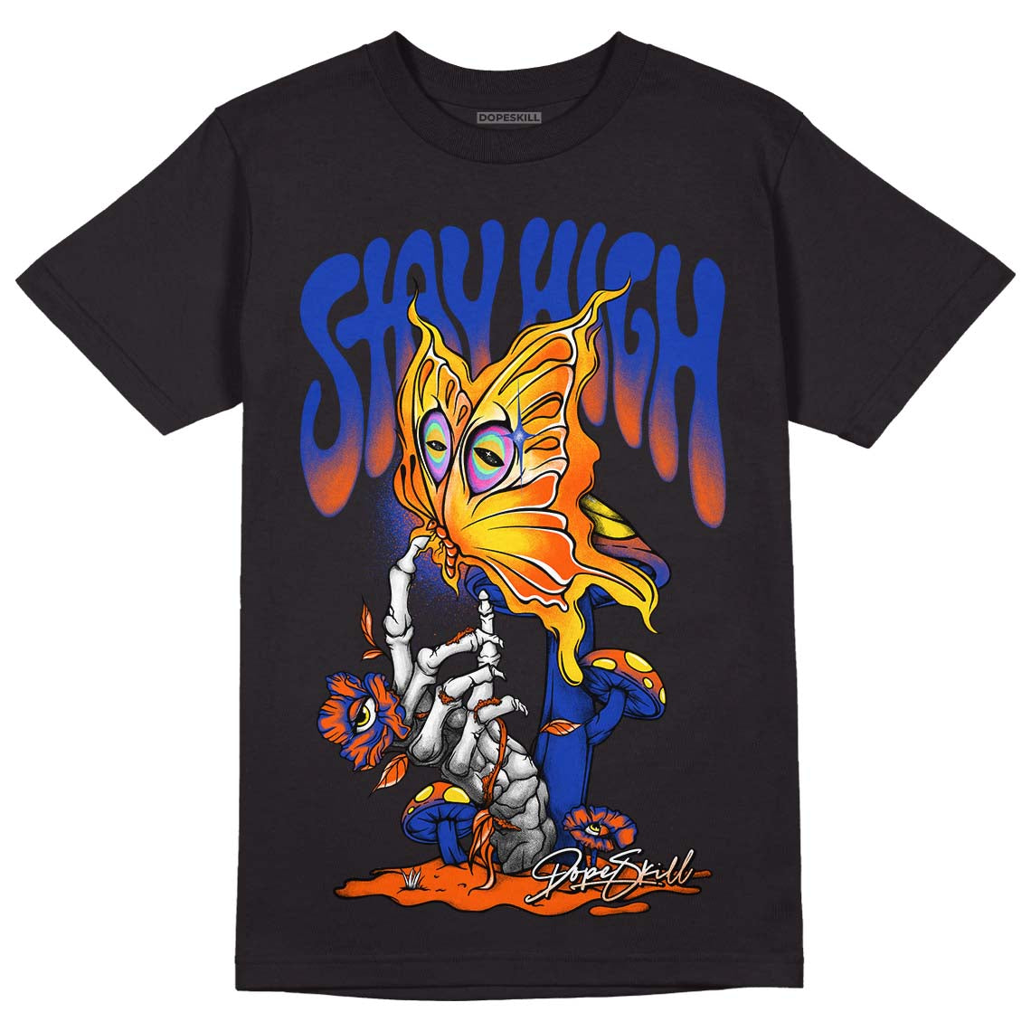 Dunk Low Futura Orange Blaze DopeSkill T-Shirt Stay High Graphic Streetwear - Black