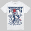 Jordan 4 SB “Summit White/Navy” DopeSkill T-Shirt Threat Graphic Streetwear - White