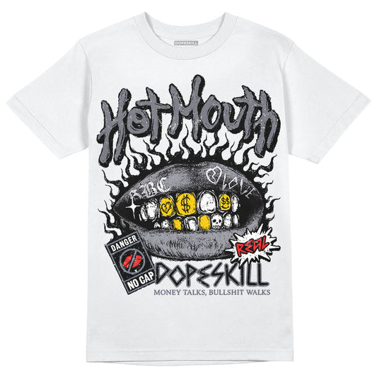 Jordan 14 Retro 'Stealth' DopeSkill T-Shirt Hot Mouth Graphic Streetwear - White