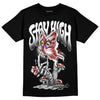 Jordan 14 "Black/White" DopeSkill T-Shirt Stay High Graphic Streetwear - Black