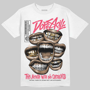 Jordan 5 Low “Peanut Butter Jelly” DopeSkill T-Shirt The Mouth With No Droughts Graphic Streetwear - White