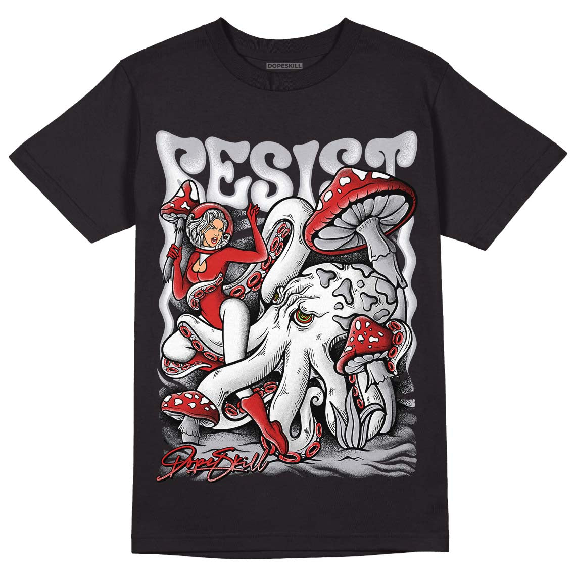 Jordan 13 “Wolf Grey” DopeSkill T-Shirt Resist Graphic Streetwear - Black