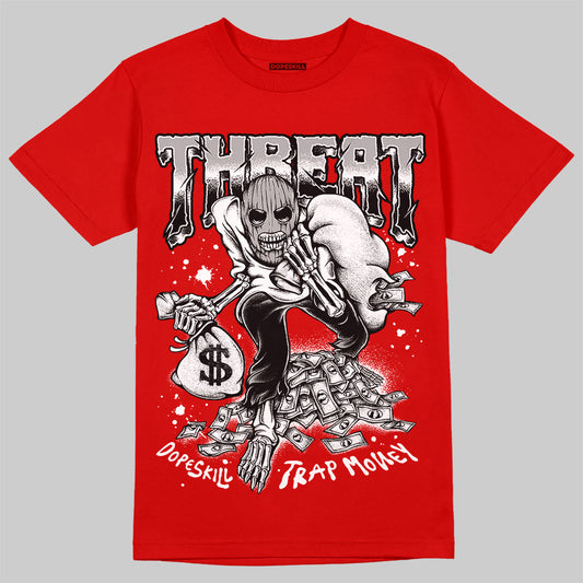 Jordan 11 “Bred Velvet” DopeSkill Red T-shirt Threat Graphic Streetwear