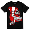 Jordan 4 Retro Red Cement DopeSkill T-Shirt Sneakerhead BEAR Graphic Streetwear - Black