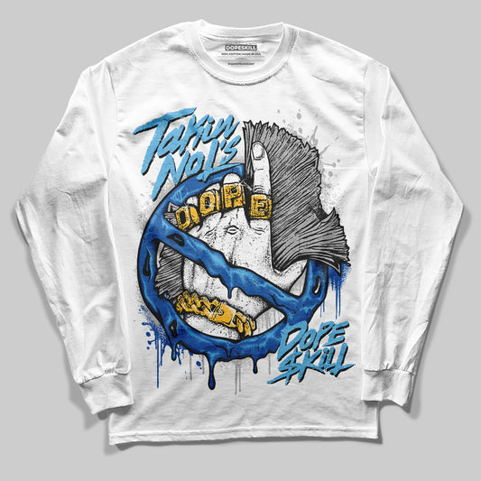 Jordan 12 “Blueberry” DopeSkill Long Sleeve T-Shirt Takin No L's Graphic Streetwear - White