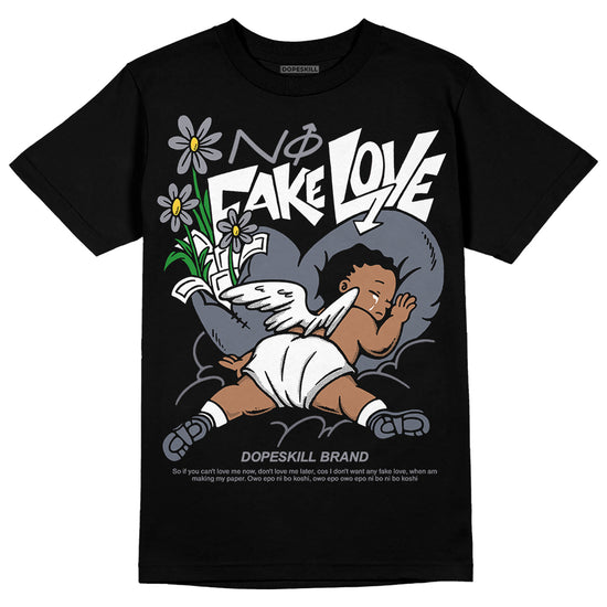 Jordan 14 Retro 'Stealth' DopeSkill T-Shirt No Fake Love Graphic Streetwear - Black