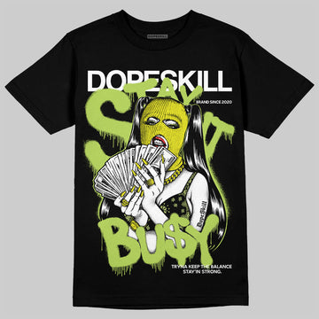 Jordan 13 Retro Bright Cactus DopeSkill T-Shirt Stay It Busy Graphic Streetwear - black