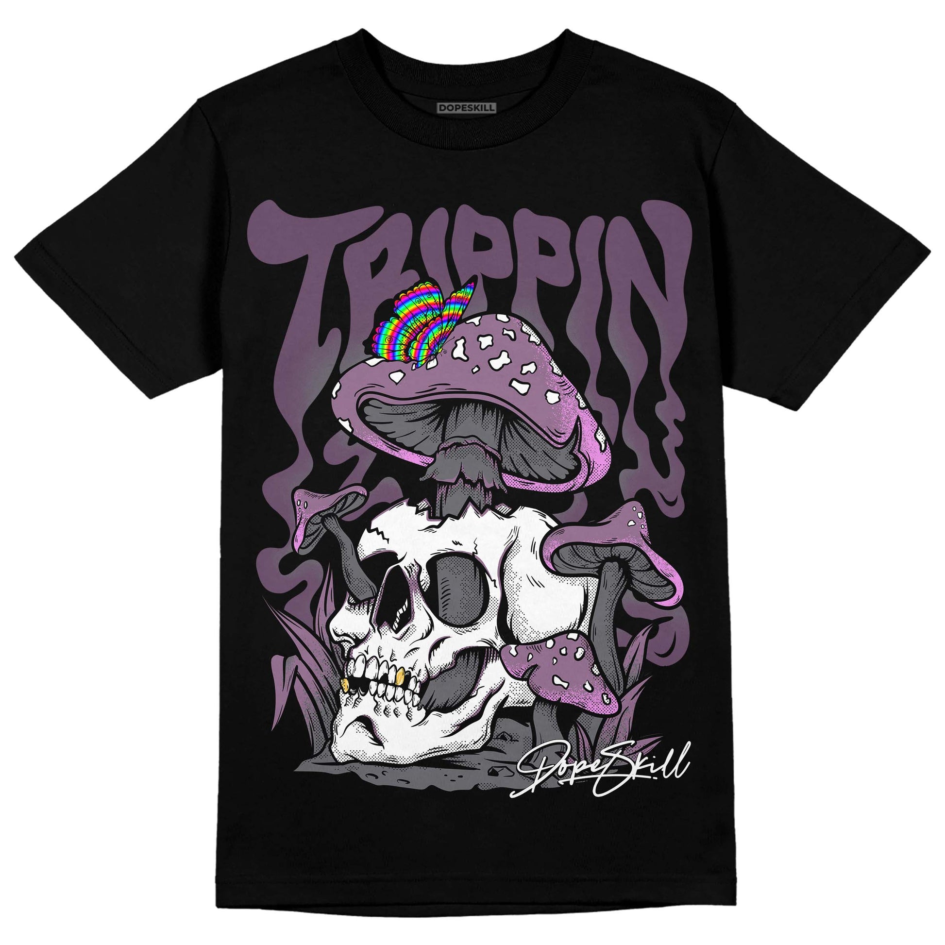 Jordan 2 “Mauve/Off-Noir” DopeSkill T-Shirt Trippin Graphic Streetwear - Black