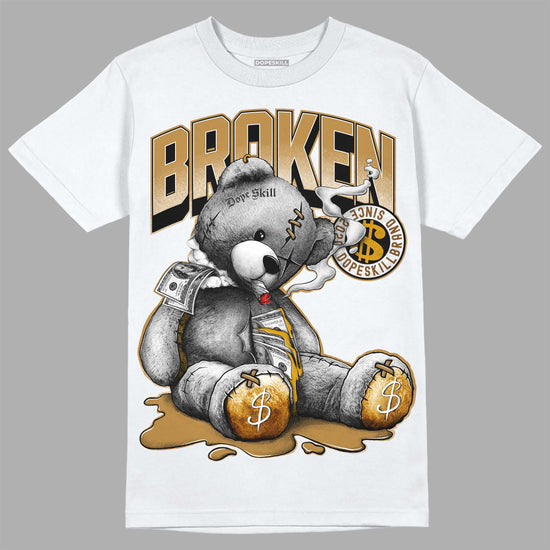 Jordan 13 Wheat 2023 DopeSkill T-Shirt Sick Bear Graphic Streetwear - White