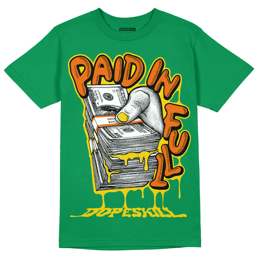 Green Sneakers DopeSkill Green T-shirt Paid In Full Graphic Streetwear 