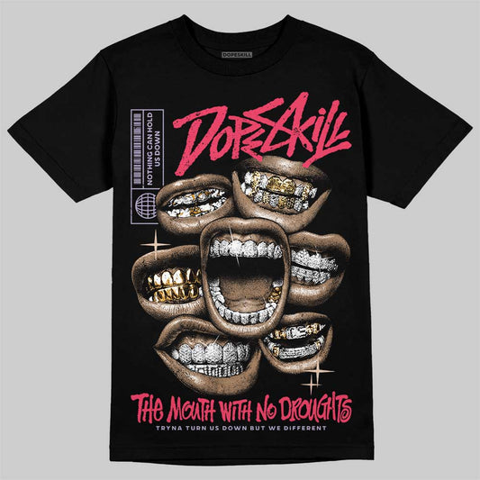 Jordan 5 Low “Peanut Butter Jelly” DopeSkill T-Shirt The Mouth With No Droughts Graphic Streetwear - Black