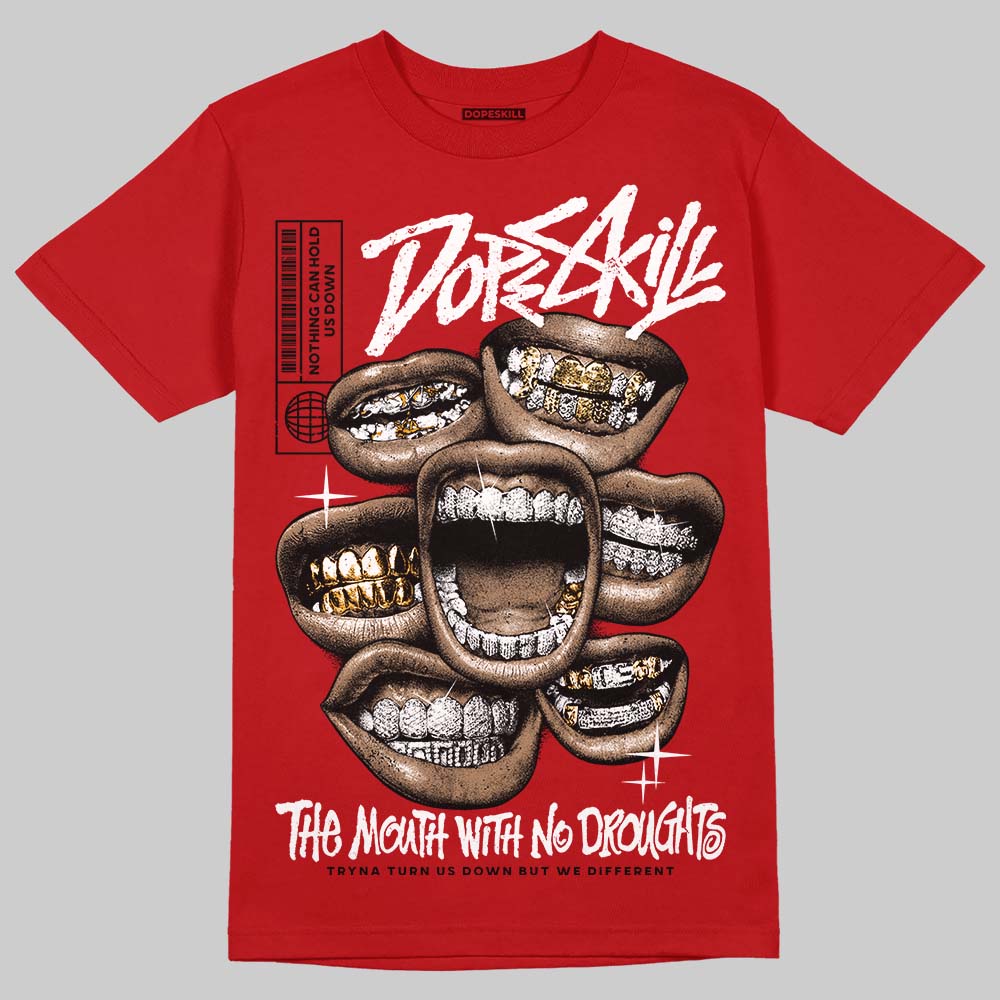 Nigel Sylvester x Air Jordan 4 ‘Brick by Brick’ DopeSkill T-Shirt The Mouth With No Droughts Graphic Streetwear - Red