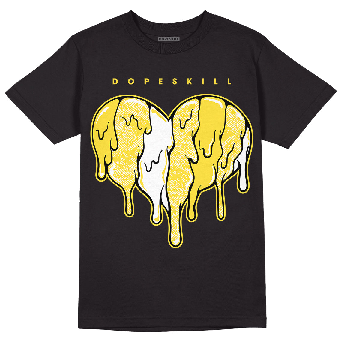 Yellow Snakeskin 11s DopeSkill T-Shirt Slime Drip Heart Graphic ...