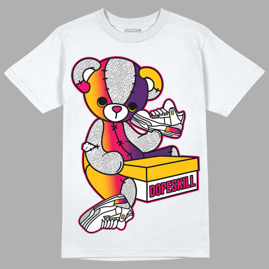 Jordan 3 Retro SP J Balvin Medellín Sunset DopeSkill T-Shirt Sneakerhead BEAR Graphic Streetwear - White 
