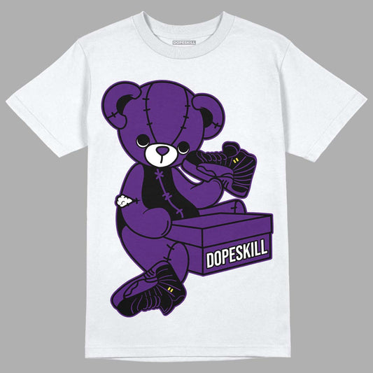 Jordan 12 “Field Purple” DopeSkill T-Shirt Sneakerhead BEAR Graphic Streetwear - White